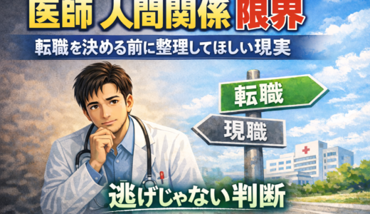 医師 人間関係 限界｜転職を決める前に整理してほしい現実【逃げじゃない判断】