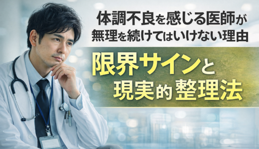 体調不良を感じる医師が無理を続けてはいけない理由｜限界サインと現実的な整理法