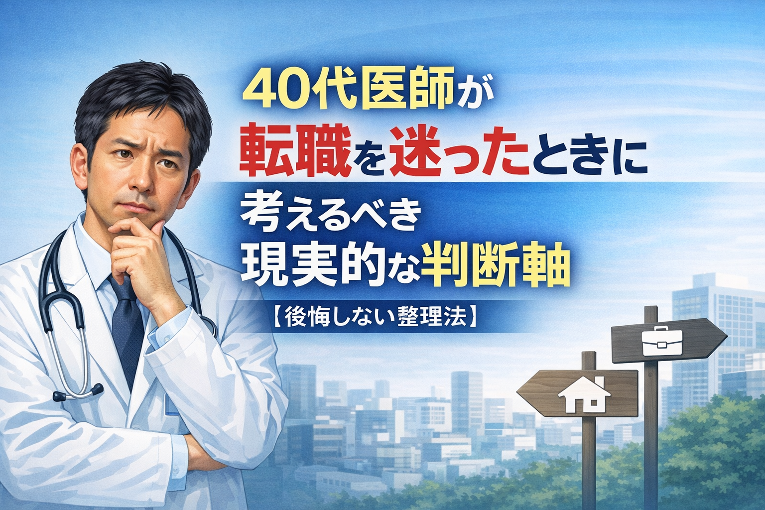 40代医師が転職を迷ったときに考えるべき現実的な判断軸【後悔しない整理法】