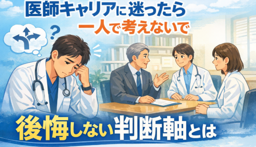 医師キャリアに迷ったら一人で考えないで｜後悔しない判断軸とは