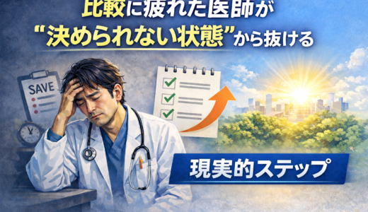 比較に疲れた医師が“決められない状態”から抜ける現実的ステップ